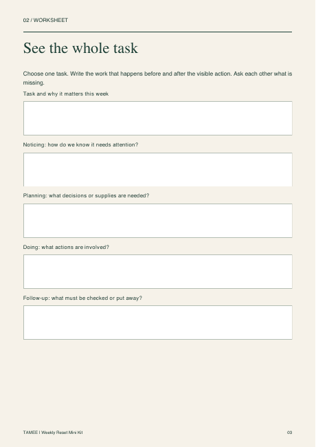 mini kit worksheet preview
